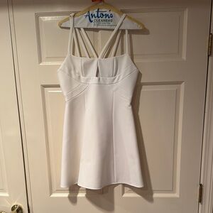 Elegant White Strappy Dress